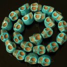 10 Strand (23pcs/s) Jewelry Findings Accessories Blue Turquoise Skull Beads ZZ5007