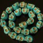 10 Strand (23pcs/s) Jewelry Findings Accessories Blue Turquoise Skull Beads ZZ5007