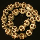 10 Strand (23pcs/s) Jewelry Findings Accessories White Turquoise Skull Beads ZZ5008