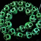 10 Strand (23pcs/s) Jewelry Findings Accessories Green Turquoise Skull Beads ZZ5025