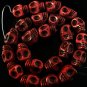 10 Strand (23pcs/s) Jewelry Findings Accessories Red Turquoise Skull Beads ZZ5026