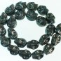10 Strand (23pcs/s) Jewelry Findings Accessories Black Turquoise Skull Beads ZZ5074