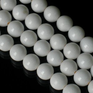 10 Strand 15inch Polished White Gemstone Loose 0.3inch Beads ZZ5085