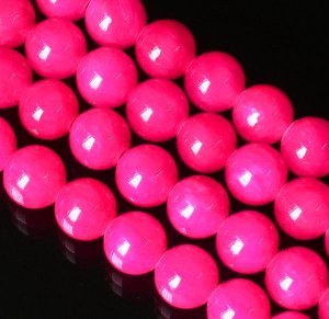 10 Strand 15inch Polished Hot Pink Gemstone Loose 0.3inch Beads ZZ5090