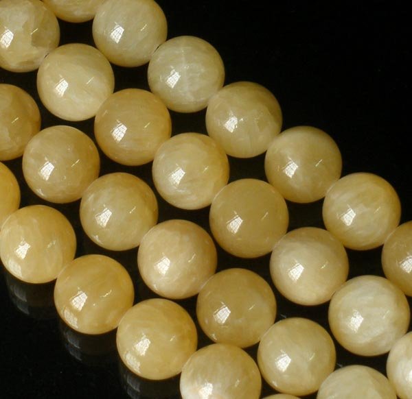 10 Strand 15inch Polished Light Yellow Gemstone Loose 0.3inch Beads ZZ5095