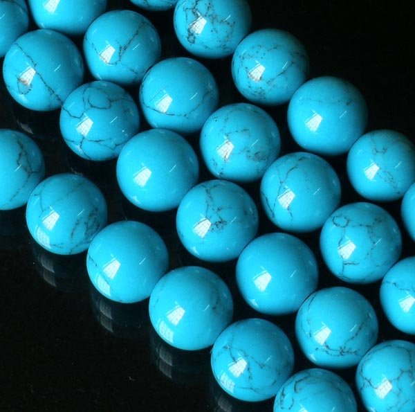 10 Strand 15inch Polished Blue Gemstone Loose 0.3inch Beads ZZ5098