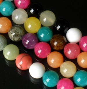 10 Strand 15inch Polished Mixed Gemstone Loose 0.3inch Beads ZZ5101