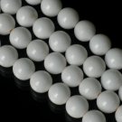 10 Strand 15inch Polished White Gemstone Loose 0.5inch Beads ZZ5085