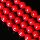 10 Strand 15inch Polished Dark Red Gemstone Loose 0.5inch Beads ZZ5088