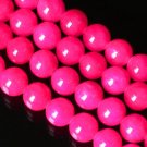 10 Strand 15inch Polished Hot Pink Gemstone Loose 0.5inch Beads ZZ5089