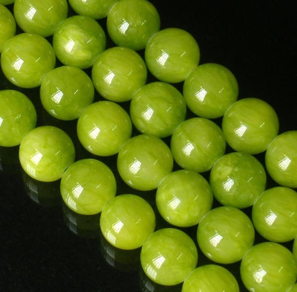 10 Strand 15inch Polished Olive Green Gemstone Loose 0.5inch Beads ZZ5090