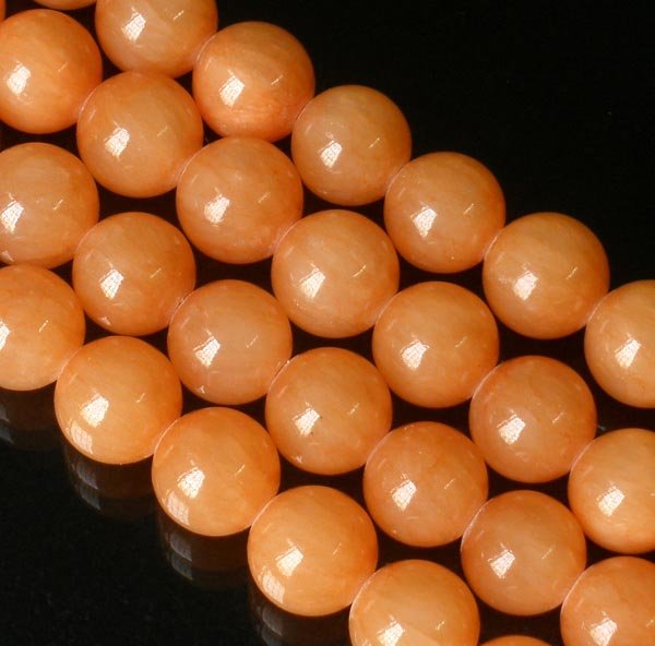 10 Strand 15inch Polished Light Orange Gemstone Loose 0.5inch Beads ZZ5091