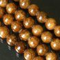 10 Strand 15inch Polished Brown Gemstone Loose 0.5inch Beads ZZ5098