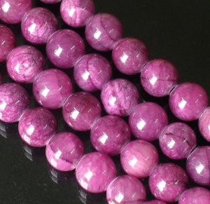 10 Strand 15inch Polished Purple Gemstone Loose 0.5inch Beads ZZ5099