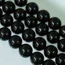 10 Strand 15inch Polished Black Gemstone Loose 0.5inch Beads ZZ5103