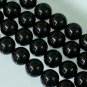 10 Strand 15inch Polished Black Gemstone Loose 0.5inch Beads ZZ5103