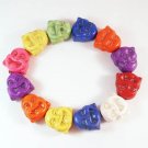10 Strands Turquoise Howlite Smile Mixed Colorful Buddhist Buddha Beads(12pcs)