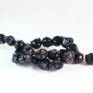 10 Strands 15inch Turquoise Howlite Black Skull Beads