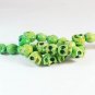 10 Strands 15inch Turquoise Howlite Green Skull Beads