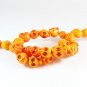 10 Strands 15inch Turquoise Howlite Orange Skull Beads