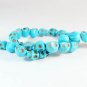 10 Strands 15inch Turquoise Howlite Baby Blue  Skull Beads