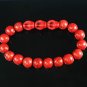 Turquoise Red Skull Bead Red Veins Ball Beads Stretch Bracelet ZZ2536