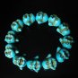 Turquoise Colorful Baby Blue Buddha Beads Stretch Bracelet for Men ZZ2604