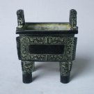 Alloy Bronze Chinese Exquisite Veins Pattern Ding Pot Imitation EZ046