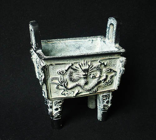 Alloy Bronze Chinese Exquisite Veins Pattern Ding Pot Imitation EZ058