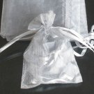 50pcs Silver Gray 2.7x3.5inch(7x9cm) Organza Bag Pouch for Gift Jewelry Solid Color