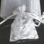 50pcs Silver Gray 2.7x3.5inch(7x9cm) Organza Bag Pouch for Gift Jewelry Solid Color