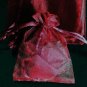50pcs Dark Wine Red 2.7x3.5inch(7x9cm) Organza Bag Pouch for Gift Jewelry Solid Color