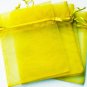 50pcs Yellow 2.7x3.5inch(7x9cm) Organza Bag Pouch for Gift Jewelry Solid Color