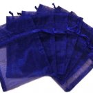 50pcs Navy blue 2.7x3.5inch(7x9cm) Organza Bag Pouch for Gift Jewelry Solid Color