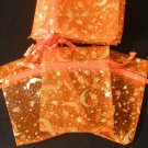 50pcs Orange 2.7x3.5inch(7x9cm) Organza Bags Pouch for Gift Jewelry Random Design