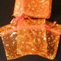 50pcs Orange 2.7x3.5inch(7x9cm) Organza Bags Pouch for Gift Jewelry Random Design
