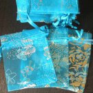 50pcs Baby Blue 2.7x3.5inch(7x9cm) Organza Bags Pouch for Gift Jewelry Random Design