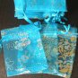 50pcs Baby Blue 2.7x3.5inch(7x9cm) Organza Bags Pouch for Gift Jewelry Random Design