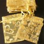50pcs Golden 2.7x3.5inch(7x9cm) Organza Bags Pouch for Gift Jewelry Random Design