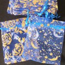 50pcs Royal Blue 2.7x3.5inch(7x9cm) Organza Bags Pouch for Gift Jewelry Random Design
