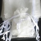 50pcs Ivory 3.5x4.6inch(9x12cm) Organza Bags Pouch for Gift Jewelry Solid Color