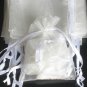 50pcs Ivory 3.5x4.6inch(9x12cm) Organza Bags Pouch for Gift Jewelry Solid Color