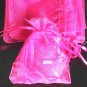 50pcs Hot Pink 3.5x4.6inch(9x12cm) Organza Bags Pouch for Gift Jewelry Solid Color