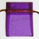 50pcs Dark Purple 3.5x4.6inch(9x12cm) Organza Bags Pouch for Gift Jewelry Solid Color