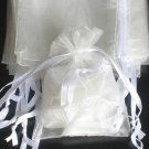 50pcs Ivory 6.5x9inch(17x23cm) Organza Bags Pouch for Gift Jewelry Solid Color