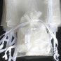 50pcs Ivory 6.5x9inch(17x23cm) Organza Bags Pouch for Gift Jewelry Solid Color
