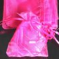 50pcs Hot Pink 6.5x9inch(17x23cm) Organza Bags Pouch for Gift Jewelry Solid Color