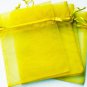 50pcs Yellow 6.5x9inch(17x23cm) Organza Bags Pouch for Gift Jewelry Solid Color