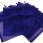 50pcs Navy Blue 6.5x9inch(17x23cm) Organza Bags Pouch for Gift Jewelry Solid Color