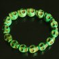 Wholesale 12pcs Cool Light Green Turquoise Skulls Chain Bracelet for Men Women ZZ202